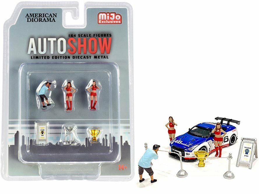 American Diorama 1:64 Mijo Exclusive Auto Show Figurine Diecast Set