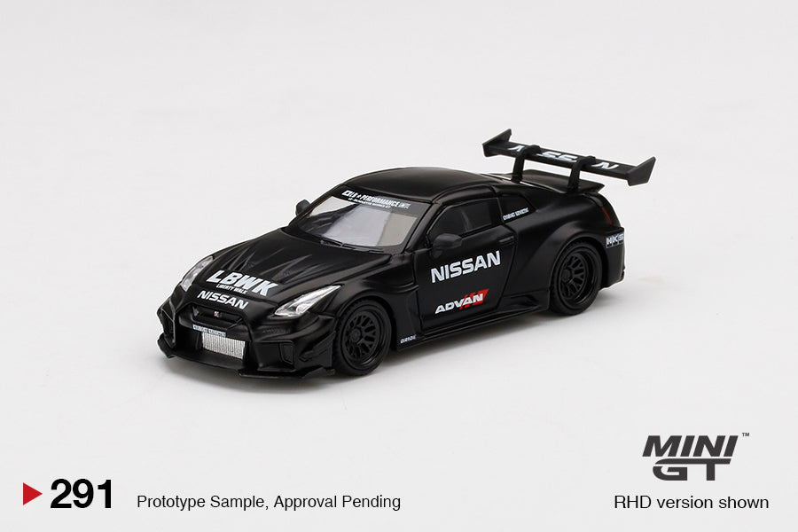 Mini GT 1:64 LB-Silhouette Works GT Nissan 35GT RR Ver2 ADVAN Matte Black ***in clamshell blisters***