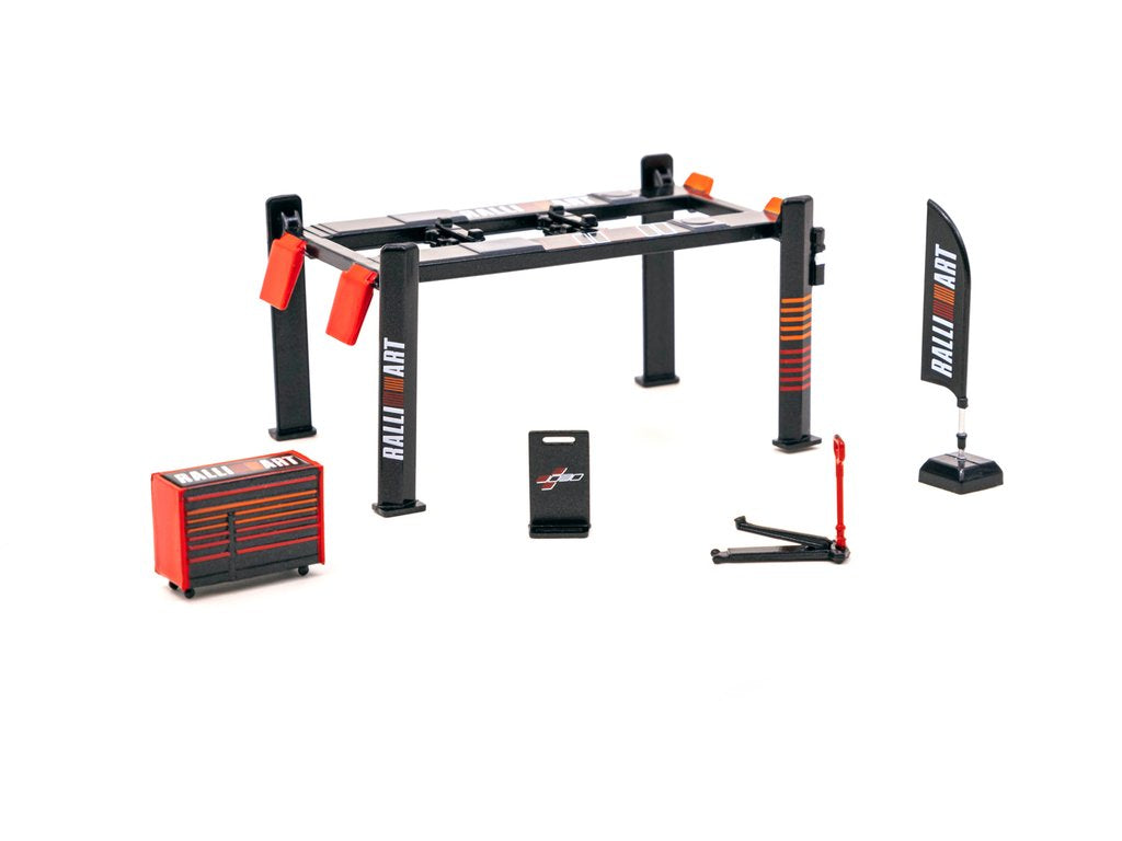 Tarmac Works 1/64 Accessories Garage Tools Set Ralliart