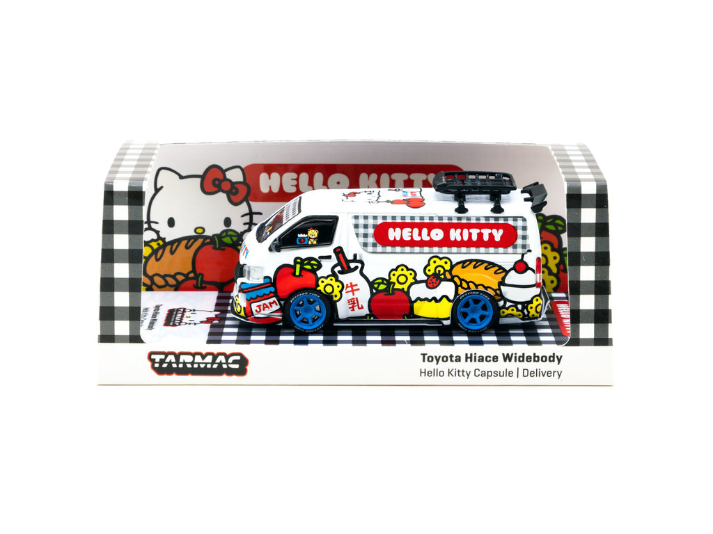 Tarmac Works 1/64 Toyota Hiace Widebody Tarmac Works X Hello Kitty Capsule Delivery Van (in oil can packaging)