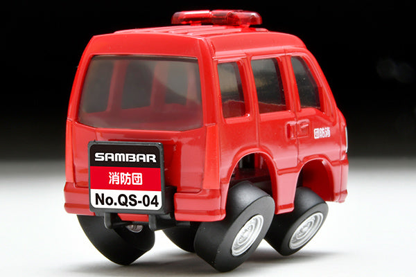Tomica Limited Vintage 1/64 QS-04b SUBARU SAMBAR Van Fire Chief's Vehicle