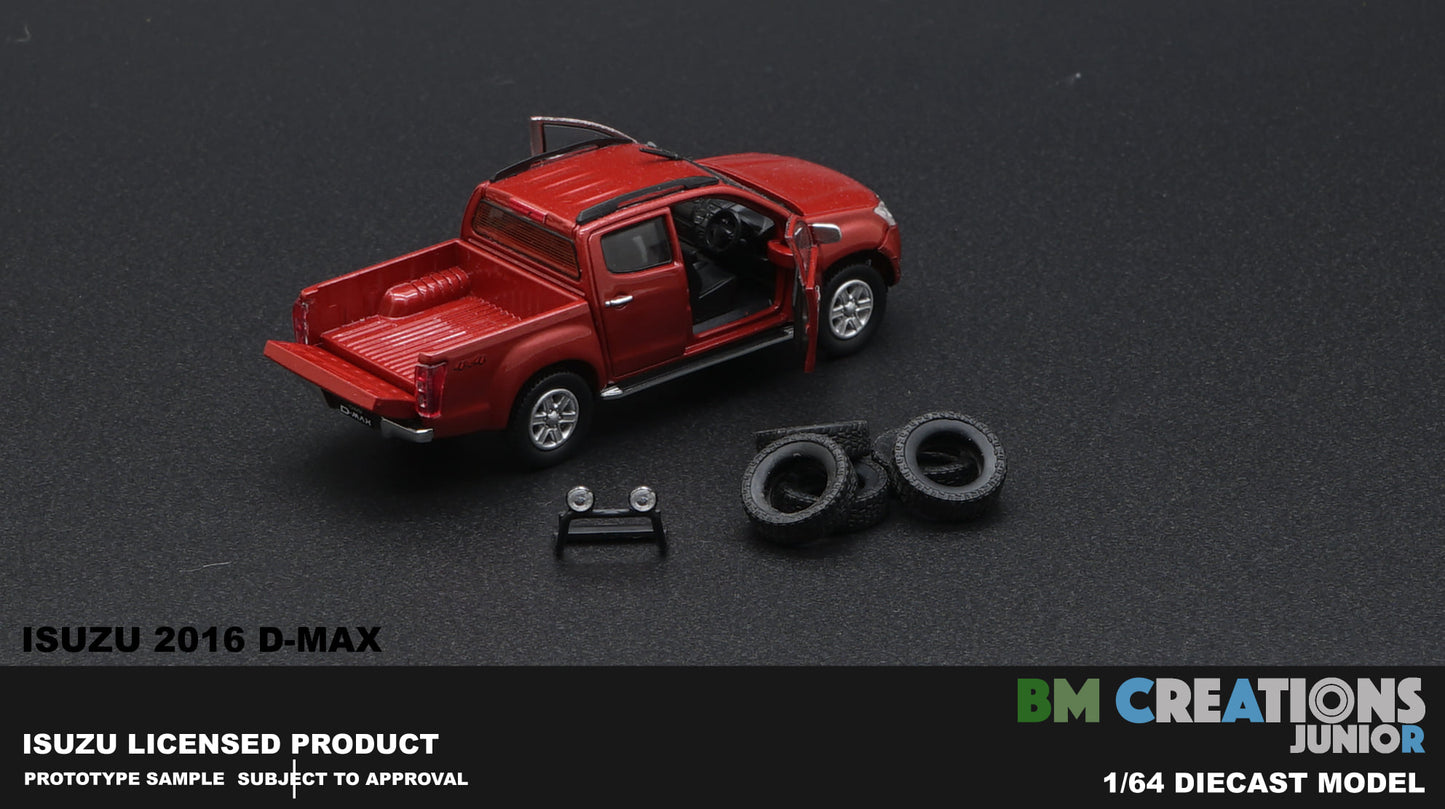 BM Creations 1:64 ISUZU 2016 D-MAX Orange Red RHD