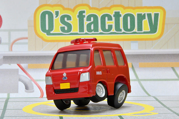 Tomica Limited Vintage 1/64 QS-04b SUBARU SAMBAR Van Fire Chief's Vehicle