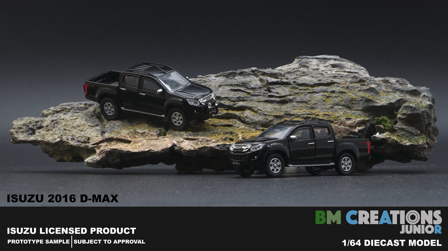 BM Creations 1:64 ISUZU 2016 D-MAX Black RHD