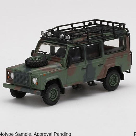 Mini GT 1:64 Hong Kong Exclusive Land Rover Defender 110 Military Camouflage (in Box Packaging)