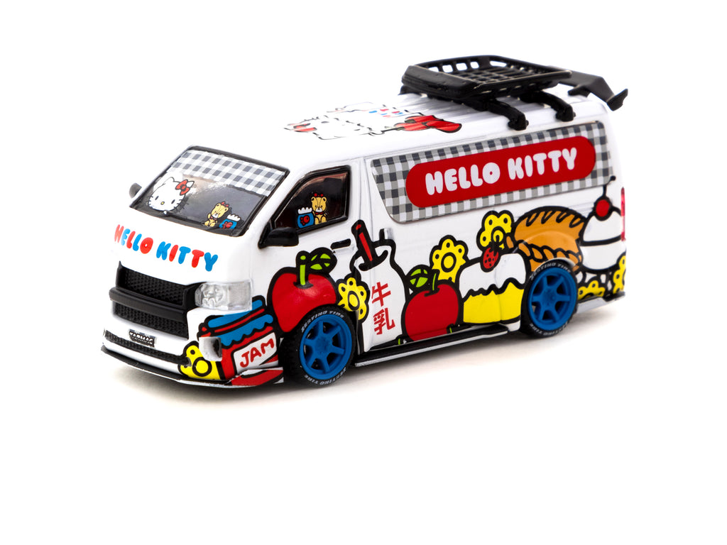 Tarmac Works 1/64 Toyota Hiace Widebody Tarmac Works X Hello Kitty Capsule Delivery Van (in oil can packaging)