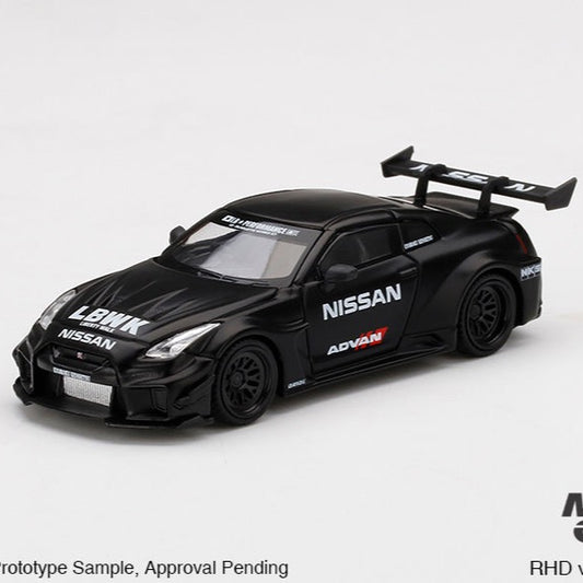 Mini GT 1:64 LB-Silhouette Works GT Nissan 35GT RR Ver2 ADVAN Matte Black ***in clamshell blisters***