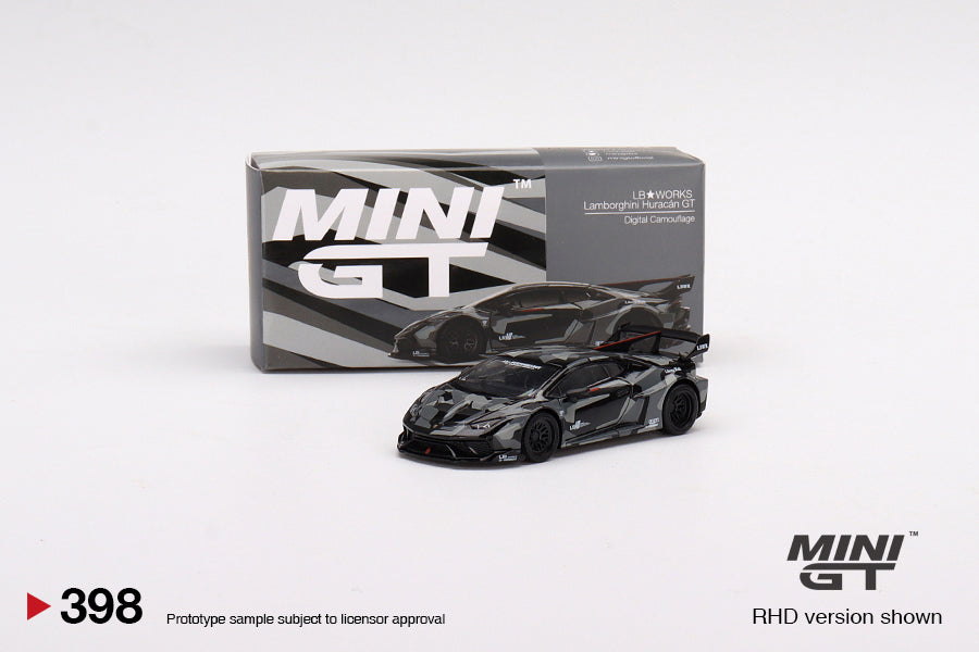 Mini GT 1/64 LB★WORKS Lamborghini Huracán GT Digital Camouflage