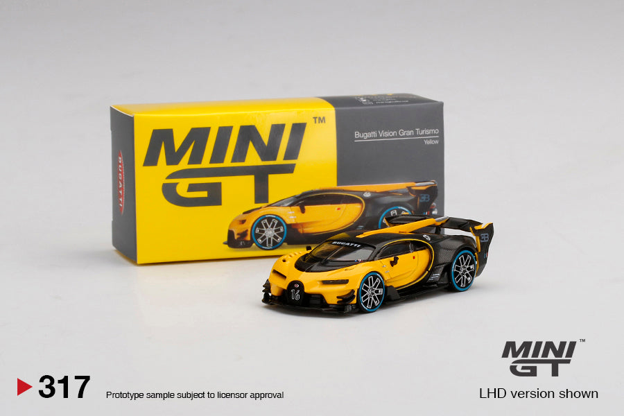 Mini GT 1:64 Bugatti Vision Gran Turismo Yellow ***in clamshell blisters***