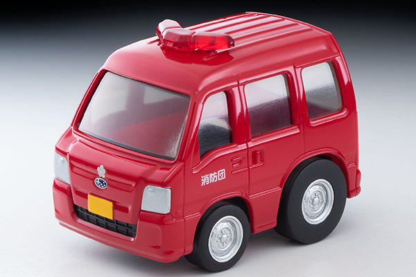 Tomica Limited Vintage 1/64 QS-04b SUBARU SAMBAR Van Fire Chief's Vehicle