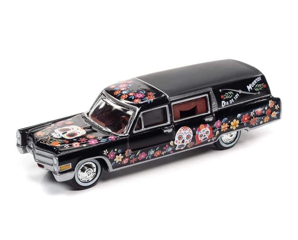 Johnny Lightning 1:64 Mijo Exclusives 1966 Cadillac Hearse 2021" Dia De Los Muertos" Limited 3,600PCS