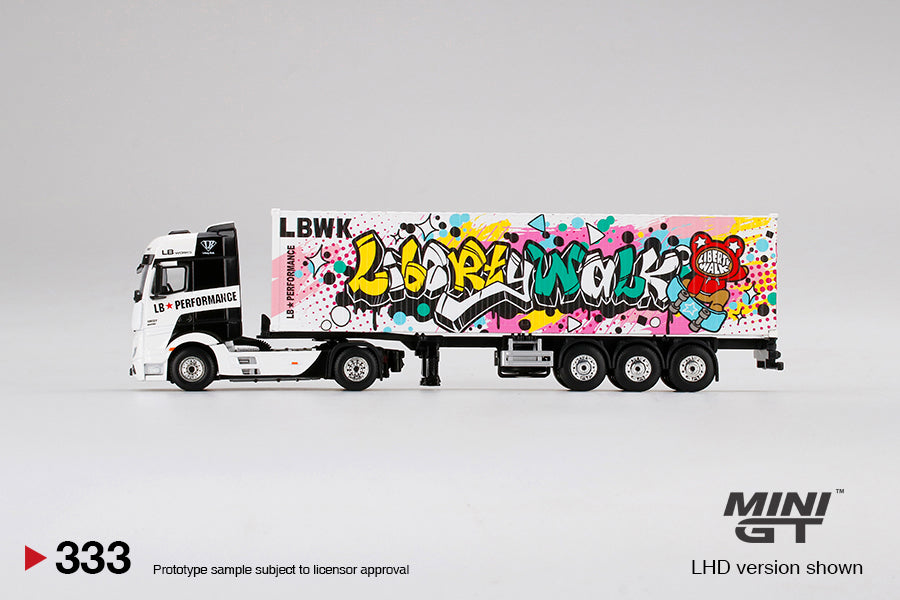 Mini GT 1/64 Mercedes-Benz Actros 40' LBWK Kuma Grafitti