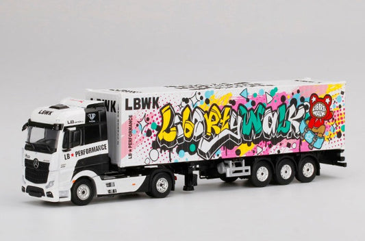 Mini GT 1/64 Mercedes-Benz Actros 40' LBWK Kuma Grafitti