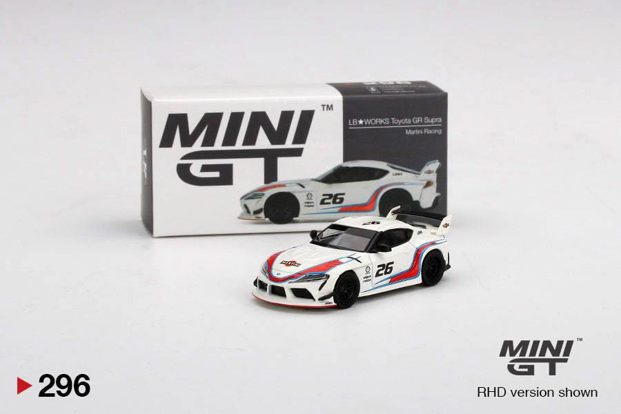 Mini GT 1/64 LB★WORKS Toyota GR Supra Martini Racing ***in clamshell blisters***