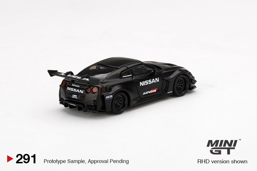 Mini GT 1:64 LB-Silhouette Works GT Nissan 35GT RR Ver2 ADVAN Matte Black ***in clamshell blisters***
