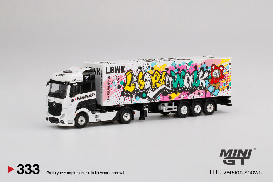 Mini GT 1/64 Mercedes-Benz Actros 40' LBWK Kuma Grafitti