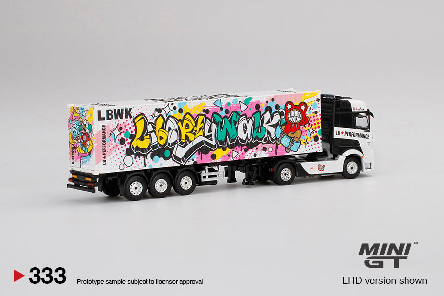 Mini GT 1/64 Mercedes-Benz Actros 40' LBWK Kuma Grafitti