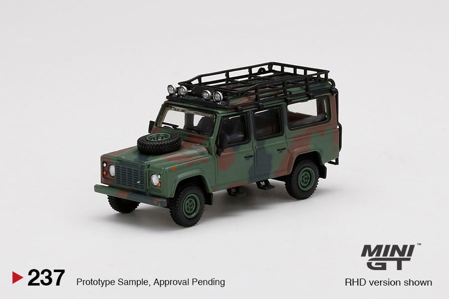 Mini GT 1:64 Hong Kong Exclusive Land Rover Defender 110 Military Camouflage (in Box Packaging)