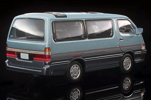 Tomytec 1/64 LV-N208c TOYOTA HIACE WAGON Super Custom Light Blue/Deep Blue