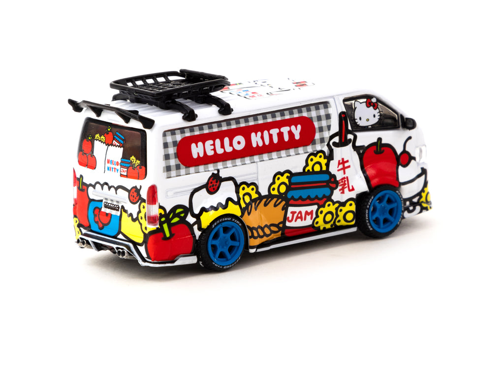 Tarmac Works 1/64 Toyota Hiace Widebody Tarmac Works X Hello Kitty Capsule Delivery Van (in oil can packaging)