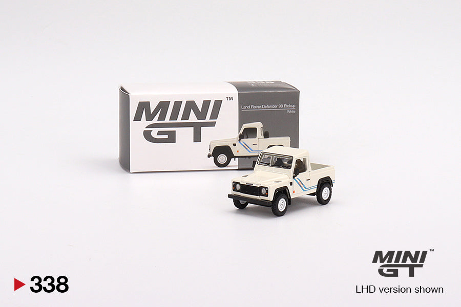 Mini GT 1:64 Mijo Land Rover Defender 90 Pickup White ***in clamshell blisters***
