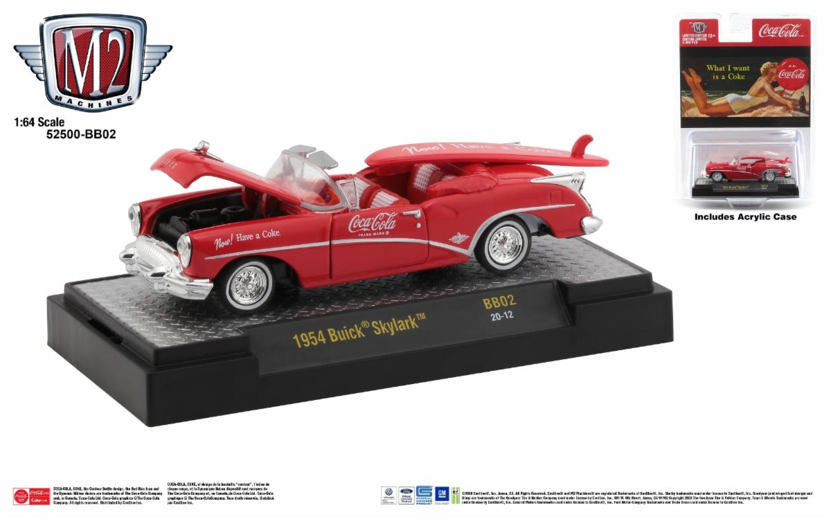 M2 Machines 1:64 Coca-Cola release BB02 1954 Buick Skylark