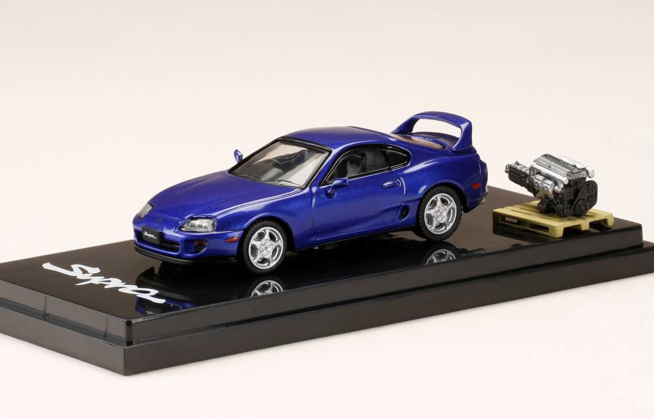 Hobby Japan 1/64 Toyota Supra RZ (A80) w/ engine display model
