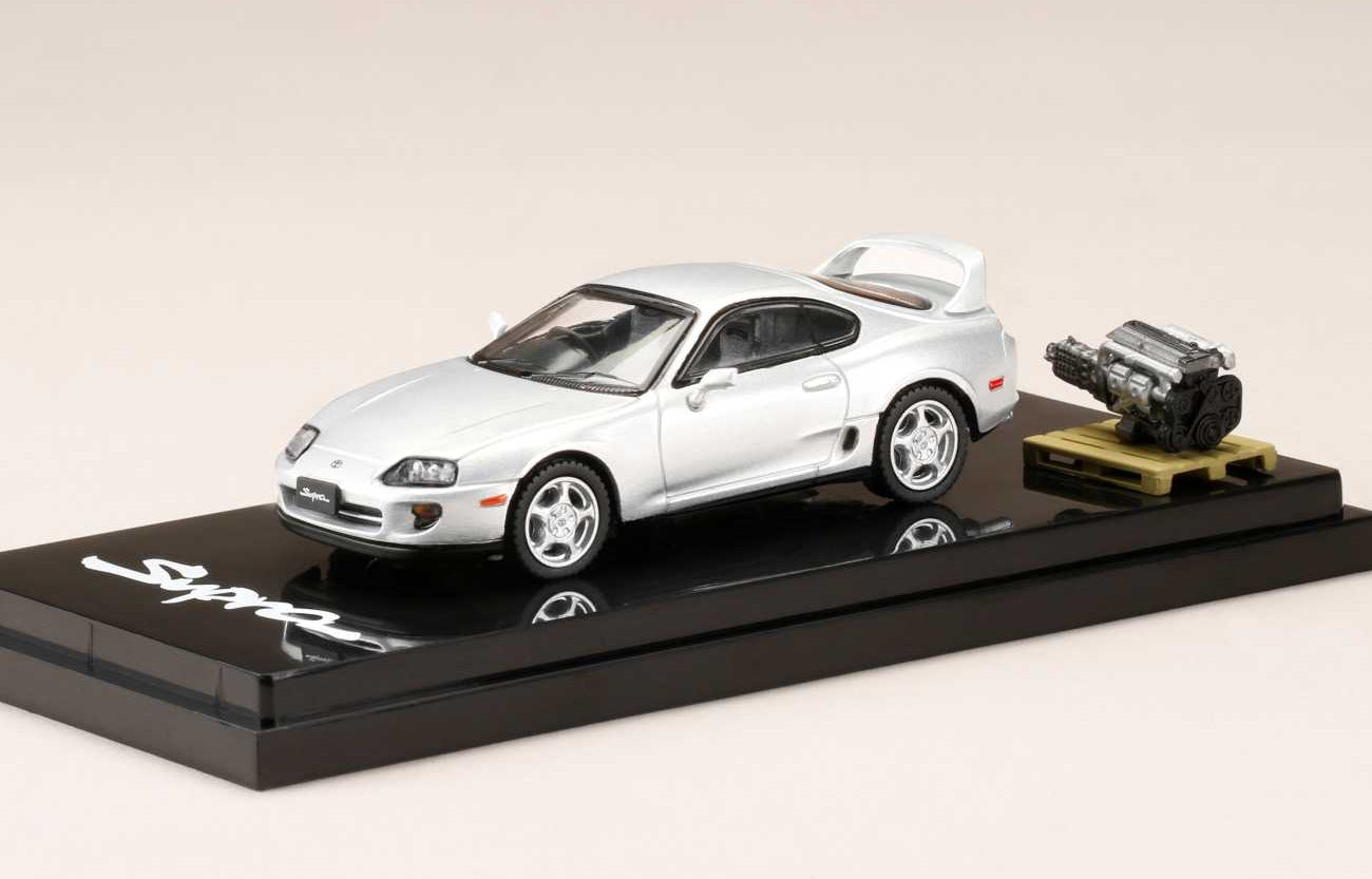 Hobby Japan 1/64 Toyota Supra RZ (A80) w/ engine display model