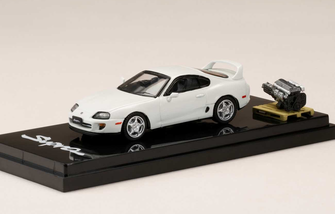Hobby Japan 1/64 Toyota Supra RZ (A80) w/ engine display model