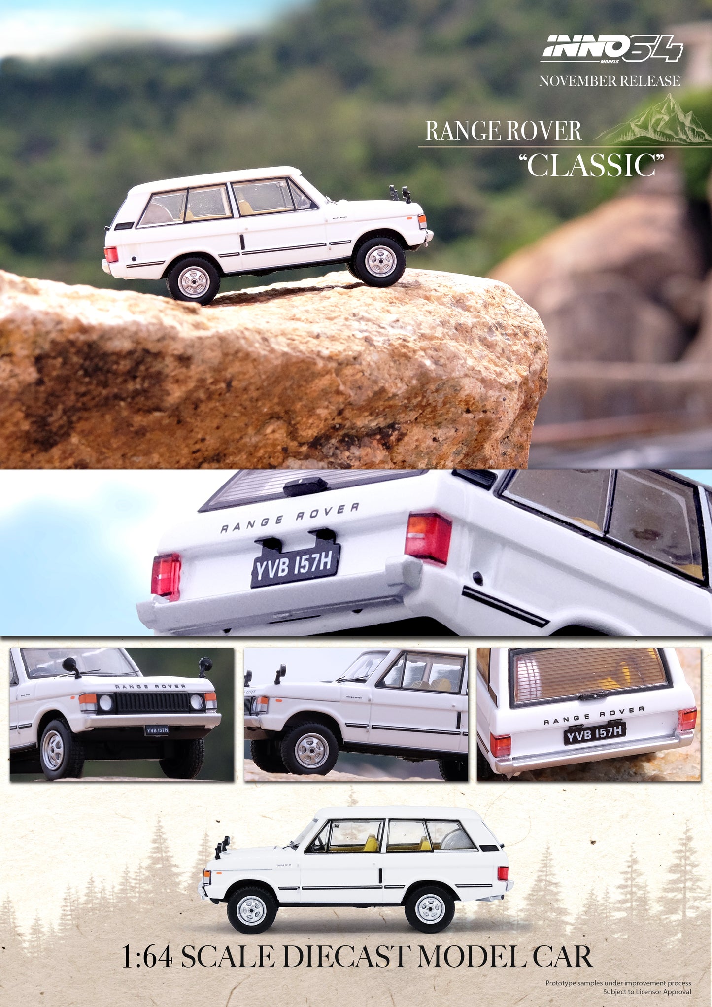 Inno64 1/64 RANGE ROVER "CLASSIC" White