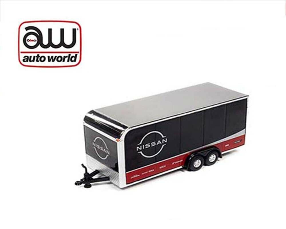 AW 1:64 MiJo Exclusives Enclosed Trailer Advan Nissan 3600 BK