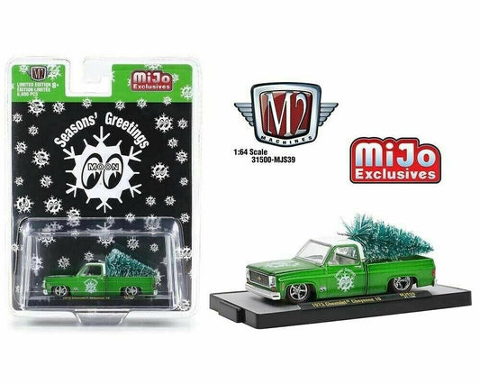 M2 Machines 1:64 Mijo Ornament - Chevy Cheyenne 10 1973 Mooneyes