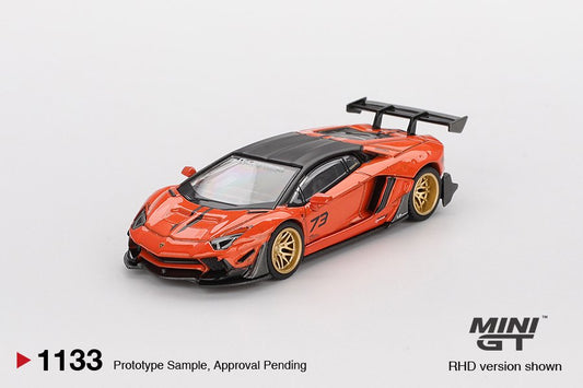 [ETA:  Mar 2026 ] Mini GT 1/64 LB★WORKS Lamborghini Aventador Limited Edition Orange MDX 2025
