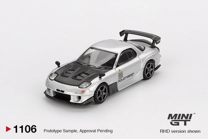[ETA:  Apr 2026 ] Mini GT 1/64 Mazda RX-7 RE-Amemiya Silver Metallic