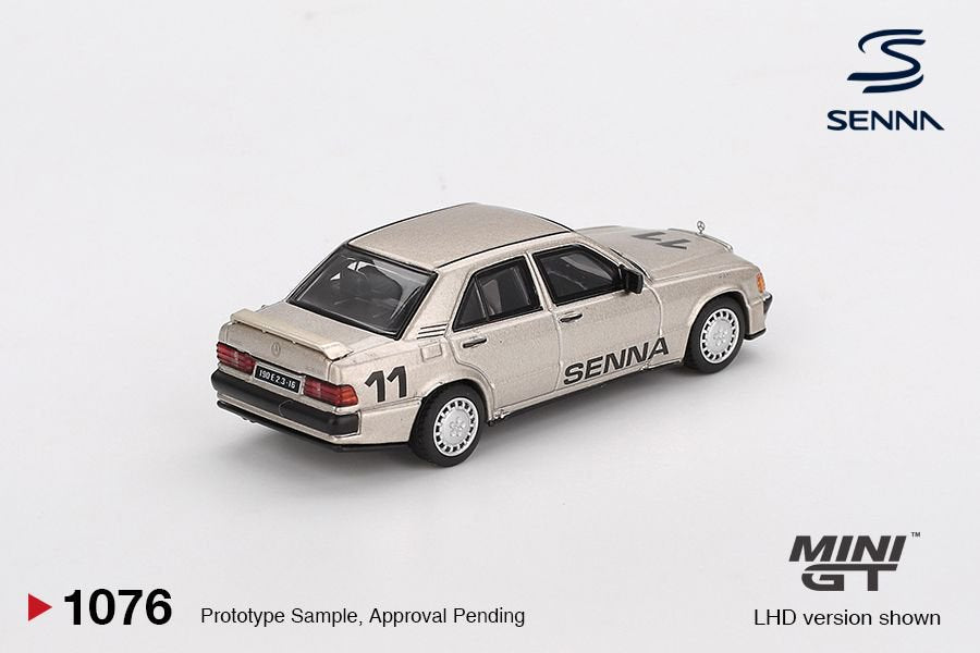 [ETA:  Dec 2025 ] Mini GT 1/64 Mercedes-Benz 190 E 2.3-16 #11 Ayrton Senna 1984 Nürburgring Race of Champions w/ Figure