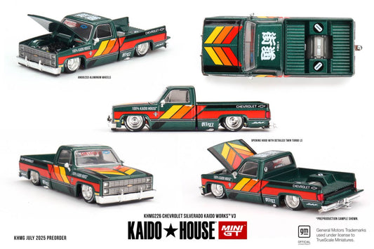 [ETA:  Mar 2026 ] Mini GT x Kaido★House 1/64 Chevrolet Silverado KAIDO WORKS V3