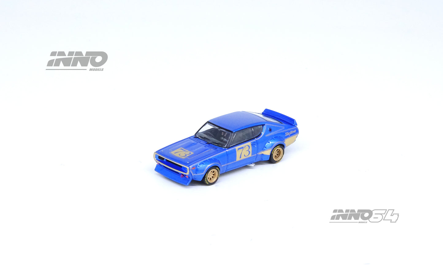 [ETA:  Aug 2024 ] Inno64 1/64 NISSAN SKYLINE 2000 GT-R (KPGC110) Racing Concept Blue