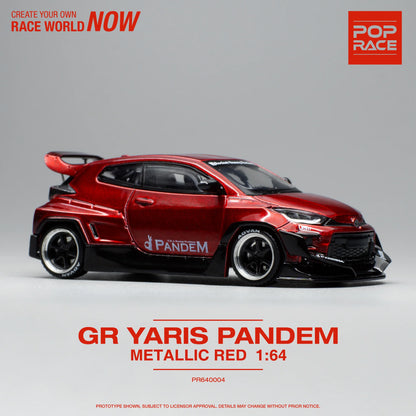 Pop Race 1/64 GR Yaris Pandem Red