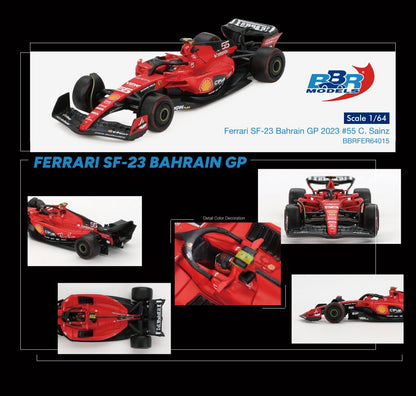 [ETA:  Apr 2025 ] BBR 1/64 Ferrari SF23 #55 C. Sainz 2023 Bahrain GP