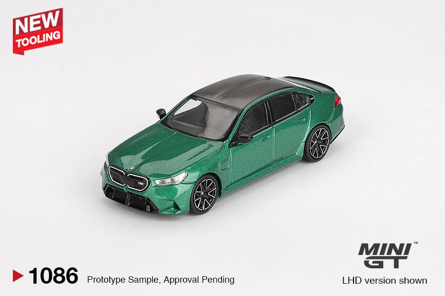 [ETA:  Jan 2026 ] Mini GT 1/64 BMW M5 (G90) Isle of Man Green Metallic