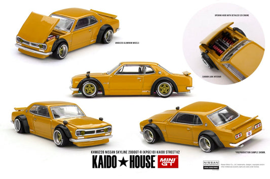 [ETA:  Mar 2026 ] Mini GT x Kaido★House 1/64 Nissan Skyline 2000 GT-R (KPGC10) 
Kaido Street V2