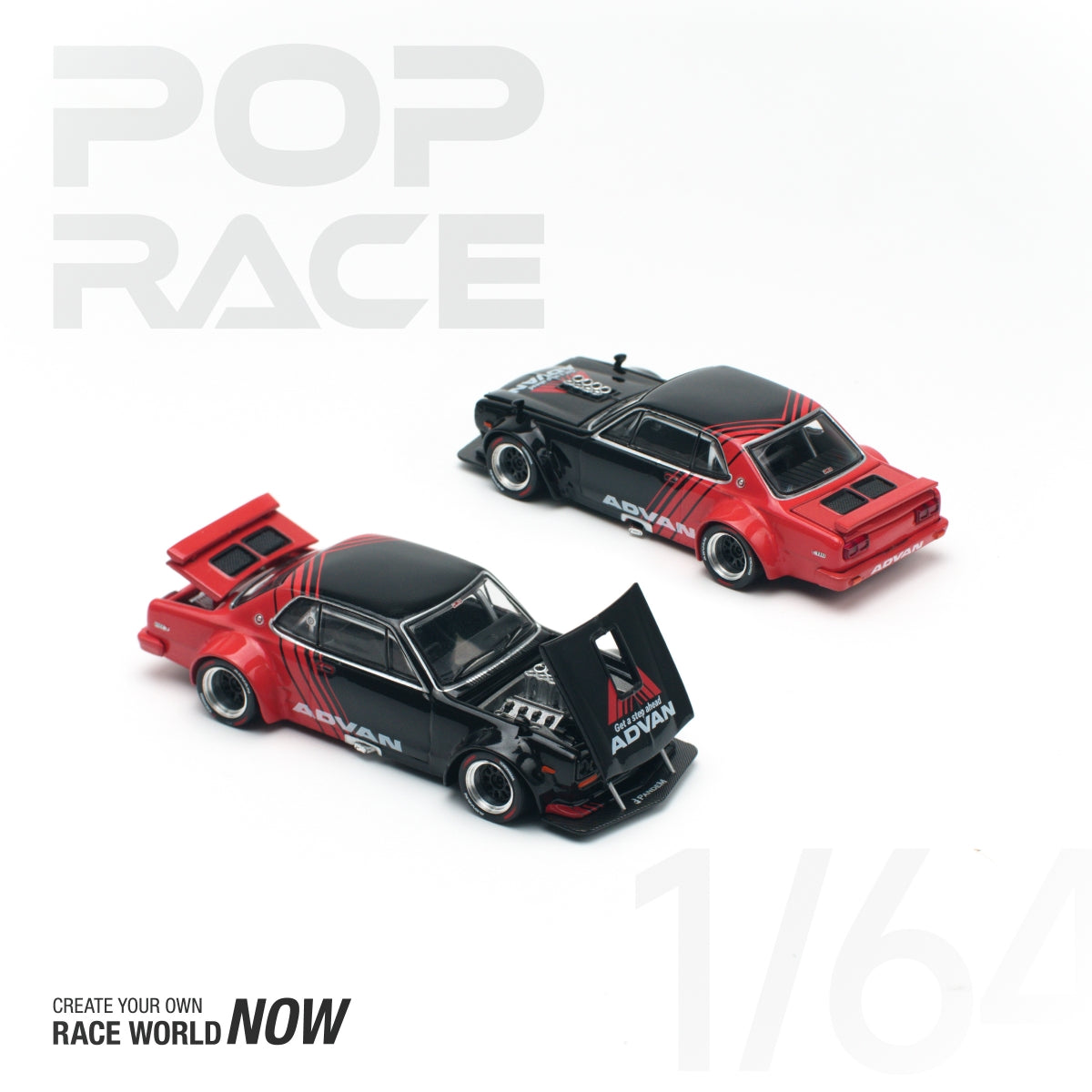 [ETA:  Jan 2025 ] Pop Race 1/64 SKYLINE GT-R V8 DRIFT (HAKOSUKA) ADVAN