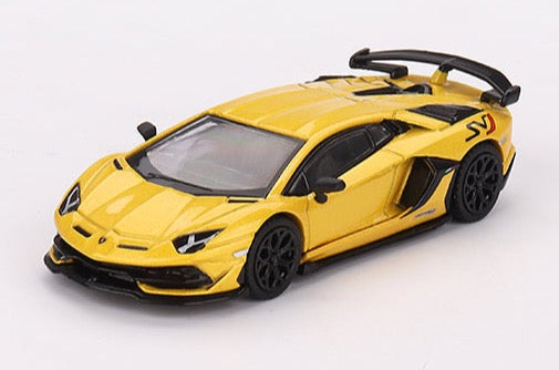 Mini GT 1/64 Lamborghini Aventador SVJ – New Giallo Orion ***in clamshell blisters***