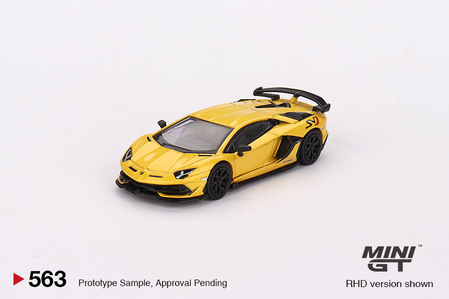 Mini GT 1/64 Lamborghini Aventador SVJ – New Giallo Orion ***in clamshell blisters***