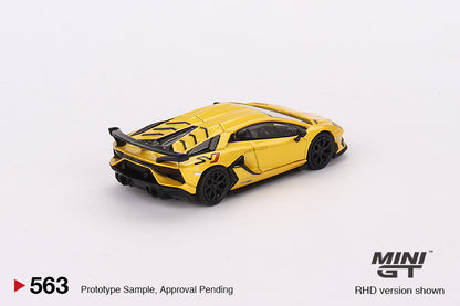 Mini GT 1/64 Lamborghini Aventador SVJ – New Giallo Orion ***in clamshell blisters***