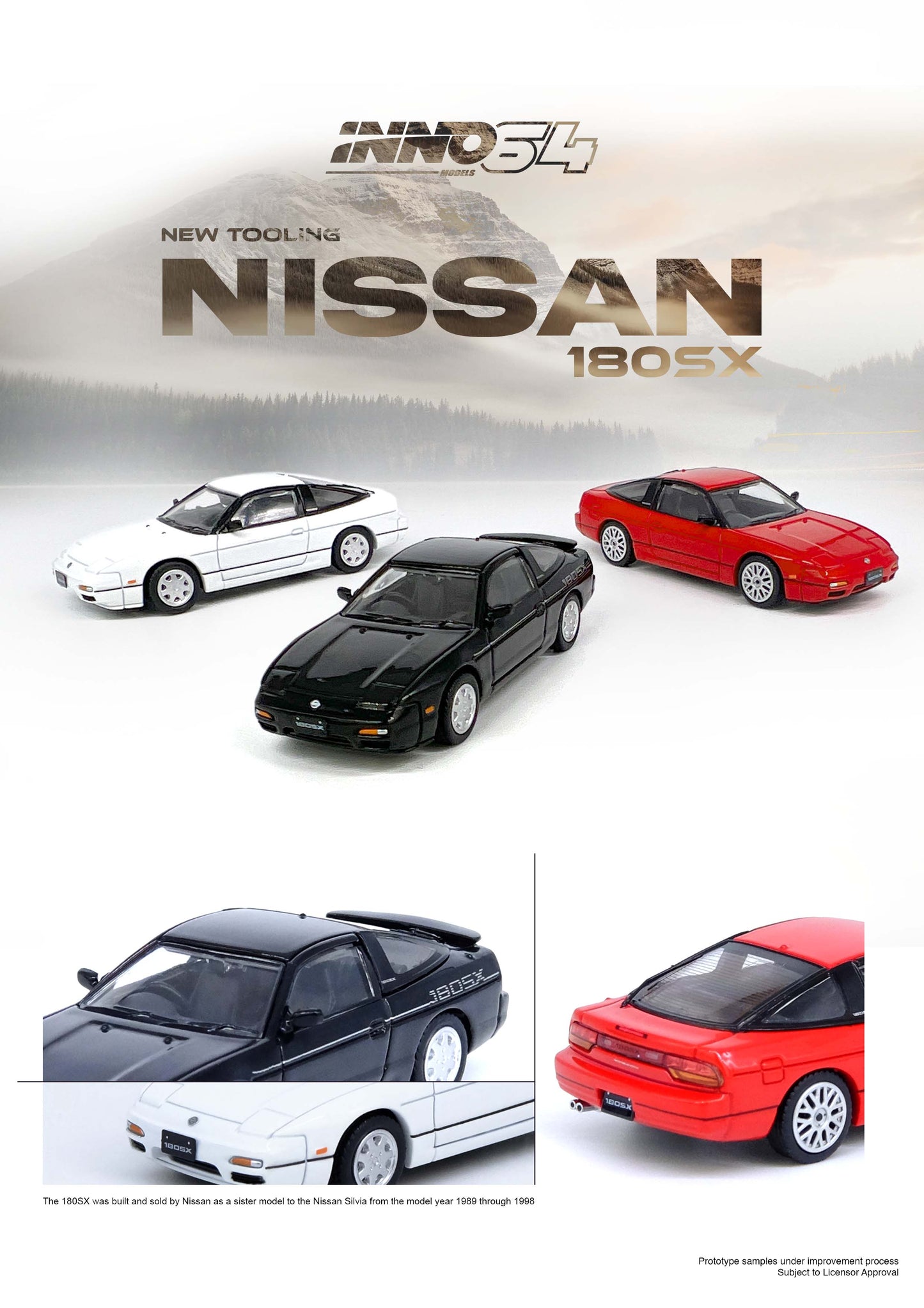 [ETA:  Sep 2024 ] Inno64 1/64 NISSAN 180SX Black