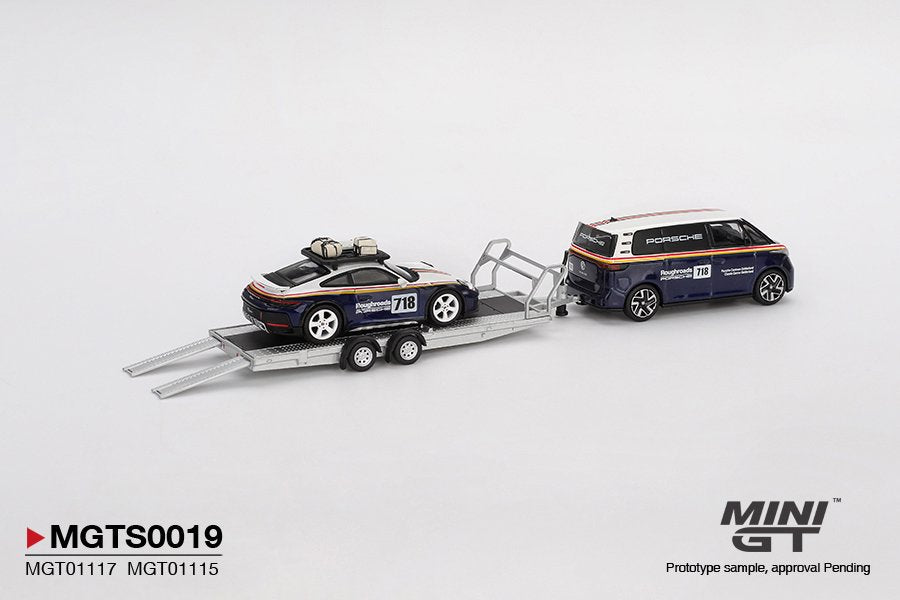 [ETA:  Feb 2026 ] Mini GT 1/64 Porsche 911 Dakar #718 with Volkswagen ID. Buzz Porsche Centrum Gelderland Roughroads Set