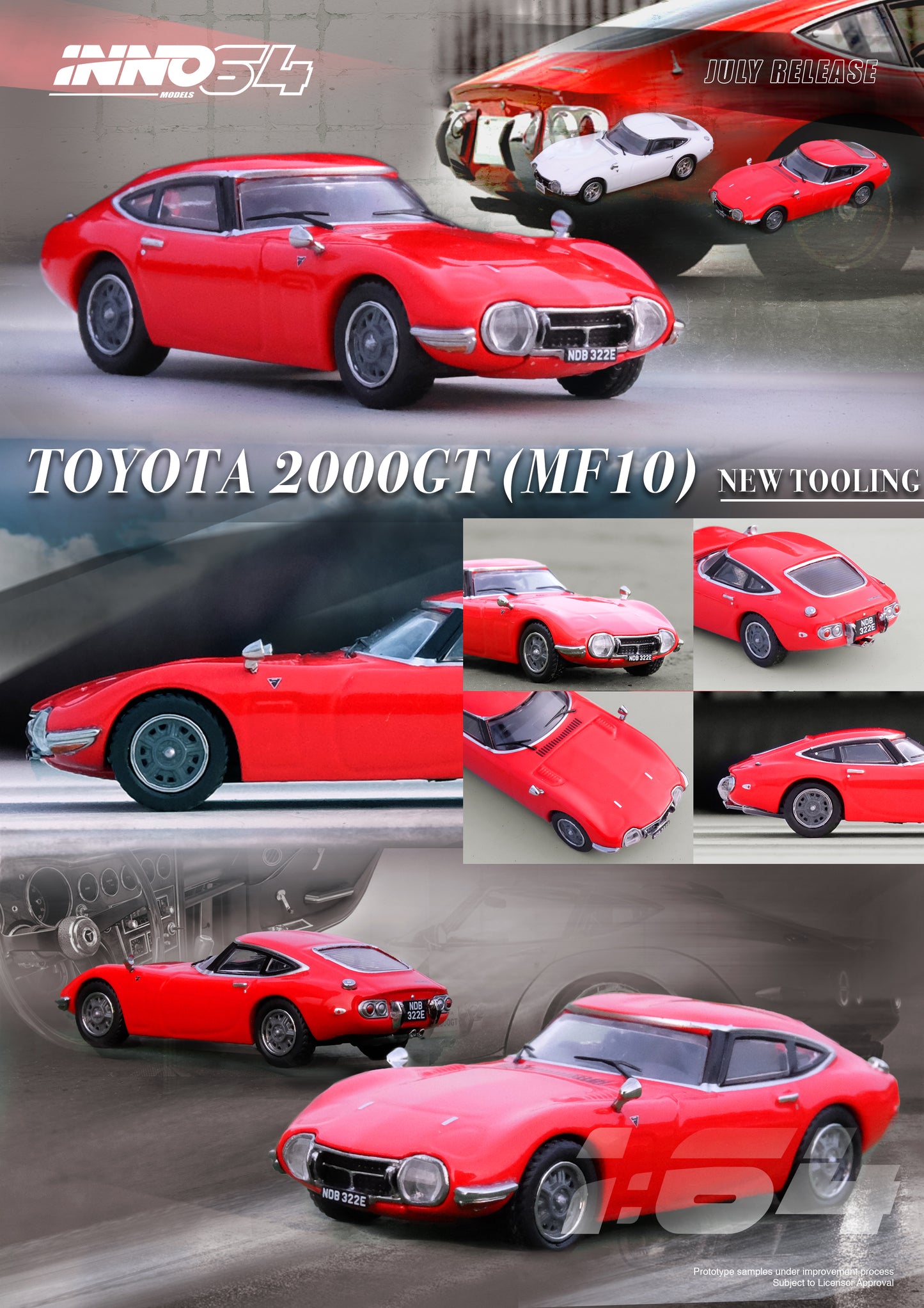 Inno64 1/64 TOYOTA 2000GT Solar Red