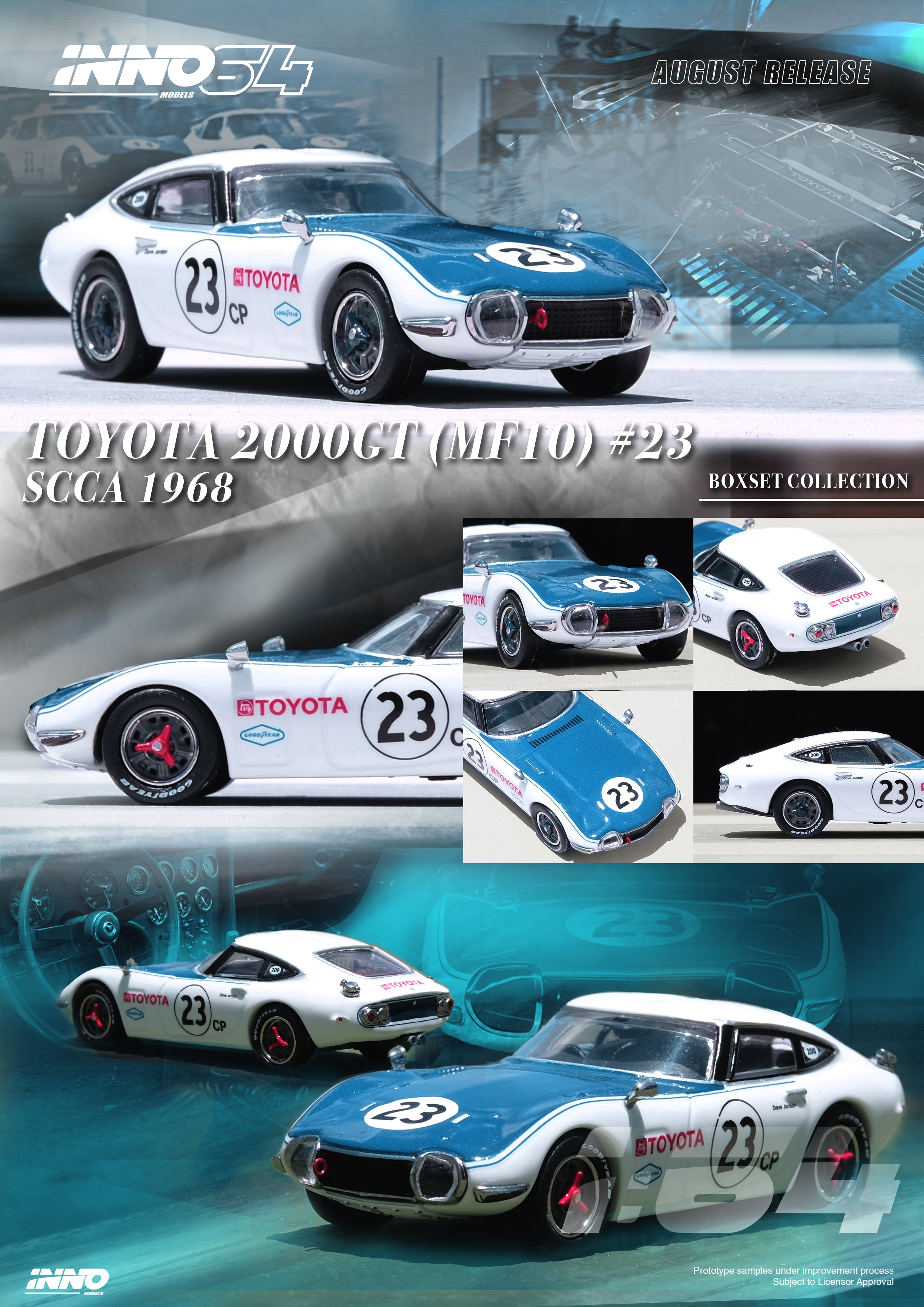 Inno64 1/64 TOYOTA 2000GT #23 & #33 SCCA 1968 Box Set Collection 