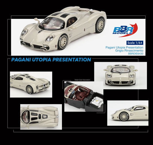 [ETA:  Sep 2025 ] BBR 1/64 Pagani Utopia Presentation Grigio Rinascimento